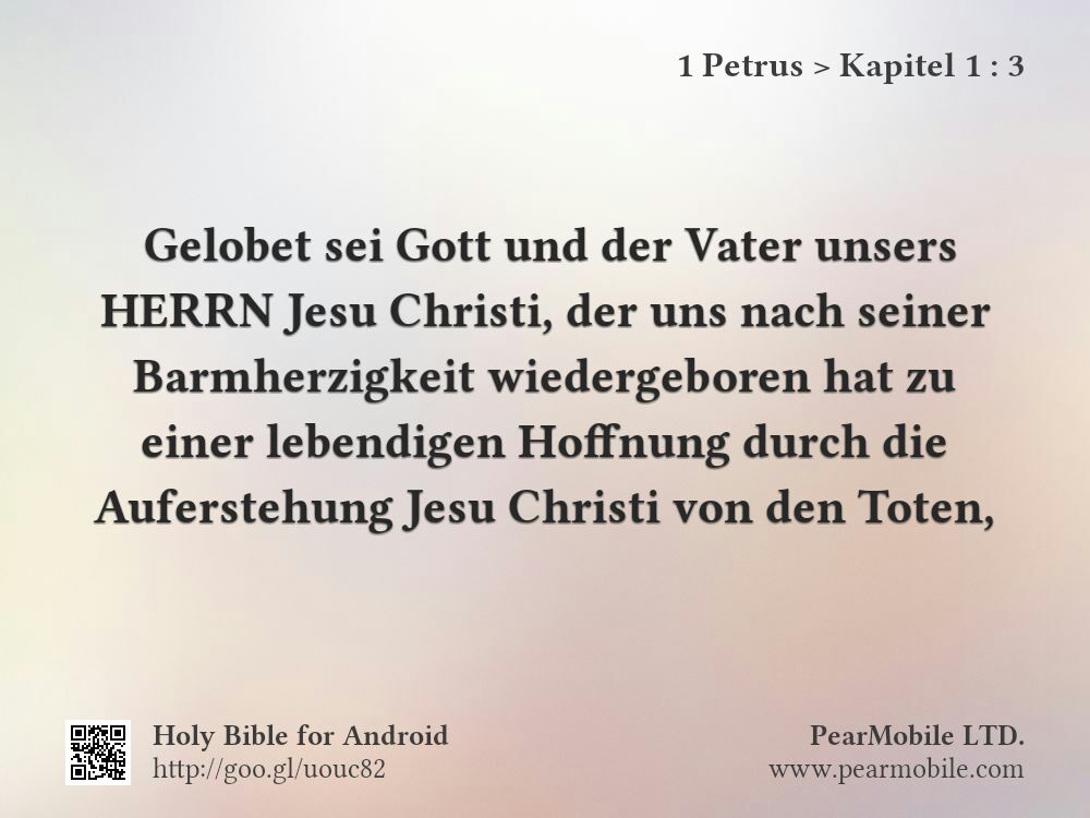 1 Petrus, Kapitel 1:3